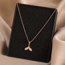 영블리 YJN041 푸른바다의 전설 여배우 연예인 인어 꼬리 큐빅 드롭 패션 18K 도금 써지컬스틸 목걸이