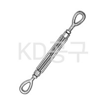 기타 단조 턴버클 E&E 와이어턴버클 와이어로프 장력조절 와이어조절 케이디공구 KD09, 1개, 1-3/4X18