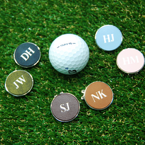 나브르 이니셜 각인 골프 볼마커 이태리가죽 주문제작 /골프행사선물용 /골프행사기념품 /신상품, 내츄럴(핑크)