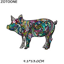 저스트앳 의류용 동물 다리미 전사 열 스티커 접착 패치 티셔츠, [33] ZT1275