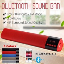 홈 TV PC 블루투스 사운드바 스피커 휴대용 무선 서브우퍼 3D 서라운드 HiFi 지원, 나무, 플레이어 세트
