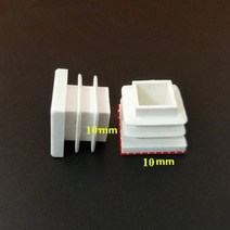 4pcs 의자 다리 플라스틱 whitle 엔드 캡 사각 튜브 삽입 흰색 15mm 20mm 30mm 40mm 미끄럼 방지 피트 보호 패드 홈 장식, 10x10mm