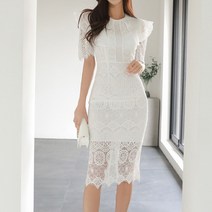 무슈봉 셀프웨딩 드레스 레이스 화이트 드레스 하객인사