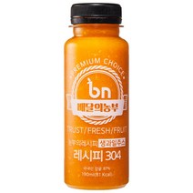 드림스토리 배달의농부 레시피304 감귤 190ml 100% 생과일 아침에 건강 과채 착즙 야채 그린 주스 음료 과즙 쥬스 추천, 1병
