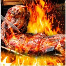 [소래산바베큐] 사과나무장작 통돼지바베큐 [10~15인분] 반의 반 4분의 1두, 사과나무무장작 통돼지/4분의1두 [10~15인]