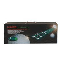 리카타 롱 퍼팅 매트 세트 4가지 속도 실리콘 홀 컵 플레그 즐거운 연습용 가이드 라인 쇼트 게임 3m