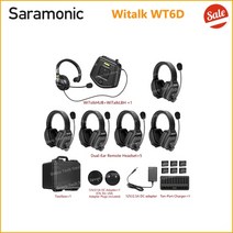 무선마이크 방송용 ASMR 스튜디오 핸디 Saramonic Witalk WT5D 전이중 통신 무선 헤드셋 축구 해양 인터콤 보트 코치 마이크, 6.Witalk WT6D