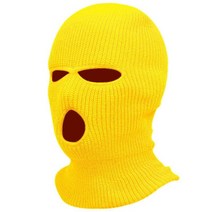복면 가을 겨울 남자 안면 마스크 방한 방풍 강도 갱스터 모자, 옐로우