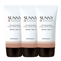 (유통기한 23.05.12) 모모쏘우 비비 선크림 40ml / 선 비비크림, 3개세트, 23호