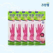 크린랩 고무장갑 ES 중 x 5 켤레 _ 핑크, 단품