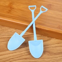 삽자루 일회용 플라스틱 스푼 단독포장 디저트 아이스크림 푸딩 요구르트, 블루 100개
