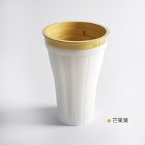 얼음틀 빙수컵 식료품 급 언 우물쭈물함 제빙기 케이스 실리콘 가정용 부스지다 조각 4851155146, 150ml --망고 엘로 150ml