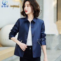 셀럽당 가죽옷 여 봄 가을 날씬해 보이는 캐주얼 쇼트 가죽 재킷