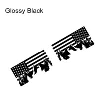 자동차 스티커 범용 그래픽 미국 국기 장식 데칼 포드 F150 토요타 Hilux 닷지 Ram Isuzu Dmax GW, 01 Glossy Black_02 40x22cm
