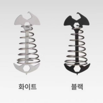 (제이케이) 캠핑랩 야외 오징어 화이트 블랙 텐트 데크팩 스프링 앵카팩 말뚝 카라비너 버클 팩고정, 캠핑랩 화이트 *1개, 1개