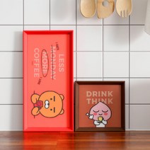 카카오프렌즈 시그니처 캐릭터 도마세트 / 트레이세트, 라이언카페 트레이 매트세트