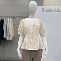 스튜디오럭스 잔체크 블라우스 FSDLMWBS14