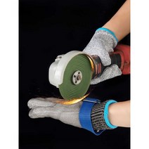 방지 안전 절단 사슬장갑 체인 그라인더 장갑, 스테인리스 와이어 장갑 M 사이즈, 1개