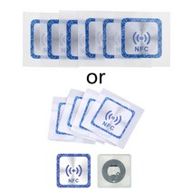 6PCS NFC NTAG213 태그 25mm/30mm 안티 금속 NTAG213 대부분의 휴대 전화 컴퓨터 사용 가능한 용량 144 바이트를위한 태그 스티커, 갈색