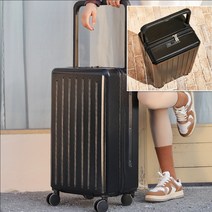 하드 가성비좋은 대학생 여성 여행 용 끄는 가방 24인치 확장형 캐리어 케리어 블랙 박나래