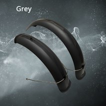 산악 자전거 머드가드 흙받이 후면 전면 덮개 펜더 세트 20x4 0quot 와이드 프론트 리어 머드 가드 mtb 오프로드 팻 타이어 윙 풀 커버리지 팻 바이크 펜더 플라스틱, 03 1 Set Grey