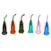 에폭시 뭉툭한 구부러진 분배 바늘 각도 주사기 팁 스테인레스 스틸 팁 10 개, 한개옵션0