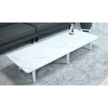 1800x800 로아공방 접이식 테이블 10인이상, 사각4단 블랙, 스톤화이트