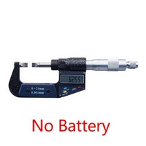 뾰족한 기계식 외경 마이크로 미터 벽 두께 블레이드 갭 측정 디지털 디스플레이 0-25mm, 0-25mm 6
