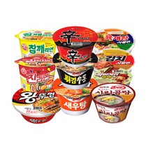 컵라면골라담기 11종 컵라면세트 신라면큰컵+왕뚜껑+사리곰탕+짜파게티범벅+김치사발면+육개장사발면+튀김우동+새우탕+진라면+참깨라면+팔도도시락, 11개