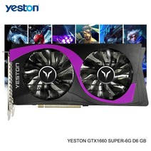 yeston geforce gtx 1660 super gpu 6gb gddr6 192 비트 게임 데스크탑 컴퓨터 pc 비디오 그래픽 카드 지원 pci-e x16 3.0