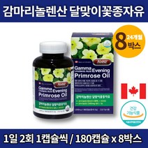 감마리놀렌산 비타민E 달맞이 꽃 종자 추출물 씨 씨앗 오일 프림로즈 GLA 지엘에이 식물성 불포화지방산 중년 여성 40대 50대 여자 여성 영양제, 8박스