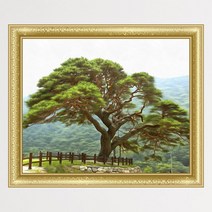iv307-건강과장수의상징_소나무_창문그림액자(중형), B타입외부창문형
