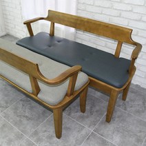 3인용 원목벤치의자(B017A), 그레이