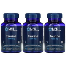 라이프익스텐션 타우린 Taurine 1000mg 90정 3통, 3개, 90개