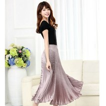 메탈 플리츠 스커트