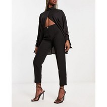 리버아일랜드 River Island 블랙 버튼 시가렛 팬츠 182499