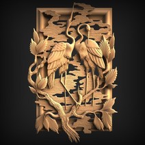 Bird Crane-STL 릴리프 3D 모델 CNC 라우터 3D 프린터 Artcam Aspire bass Relief, 한개옵션0