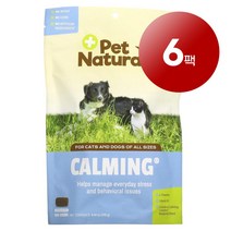 리암마켓 Pet Naturals 펫 내추럴스 강아지 고양이용 진정 효과 츄어블정 160개 240g 1팩, 6팩