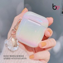 에어팟1/2 홀로그램 그라데이션 하드케이스 조개 키링, 에어팟/핑크SAP210, 에어팟케이스 SAP210