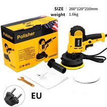 무선 자동차 광택기 셀프 차량용 전동 왁서 기계 220V 600W 3500rpm 자동 폴리싱 머신 샌더 소형 휴대용 광택 왁싱 공구, EU