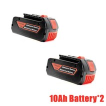 보쉬 18v 배터리 충전기 18v 6810a bosch 충전식 전동 공구 배터리 bat609 bat610 bat618 bat619g bat 배터리, 2개 10.0a