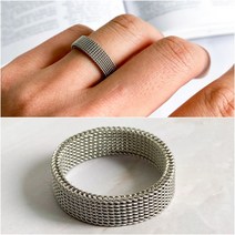 플렉서블 실버 써지컬스틸 반지 우정 커플링