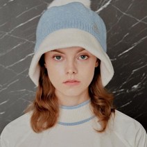 [21FW 닥스 골프 여성]블루 퍼장식 울혼방 니트모자-DNHE1F811B1, LIGHT BLUE:XXX