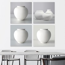 백자 달항아리 그림 사진 액자 4종 돈액자 판화 60x60cm, 4.결실 달항아리, 캔버스액자(옆면검정)