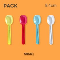 [팩/500개] NEW 시식용 미니스푼 8.4cm 1색 벌크포장 젤라또 아이스크림 일회용스푼 4종 4컬러, 투명(500개), 500개