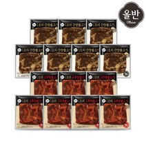 [직]신세계푸드 올반 오리 바짝 불고기 14팩 (간장맛 200g x 7팩 + 고추장맛 200g x 7팩), 기타