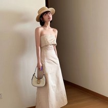 ZARA 봄여름 프렌치 튜브톱 원피스 니치감 고급스러운 원숄더 원피스 3152316 721