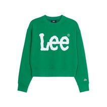 국내매장판 LEE 리 여성 빅 트위치 크롭 맨투맨 그린