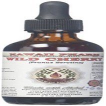 Wild Cherry Alcohol-FREE Liquid Extract Organic Wild Cherry (Prunus Serotina) Dried Bark Glycerite, 1