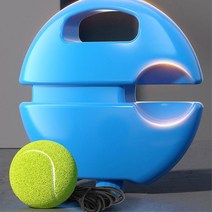 초보자 테니스 개인연습 워밍업 리턴볼 연습공 동호회 혼자테니스 개인레슨 훈련용 테니스공, 라켓 쥬니어 블루